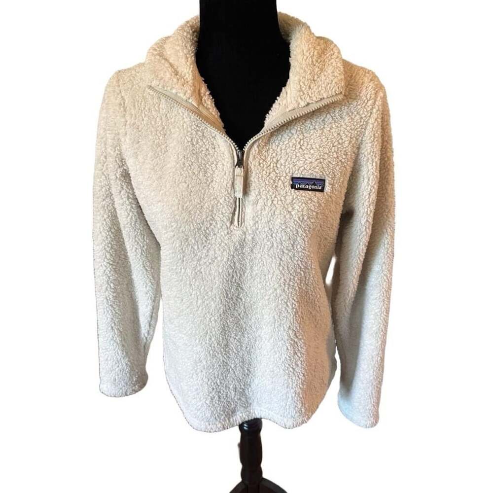 Patagonia Los Gatos 1/4-Zip Fleece Pullover Size M Off White